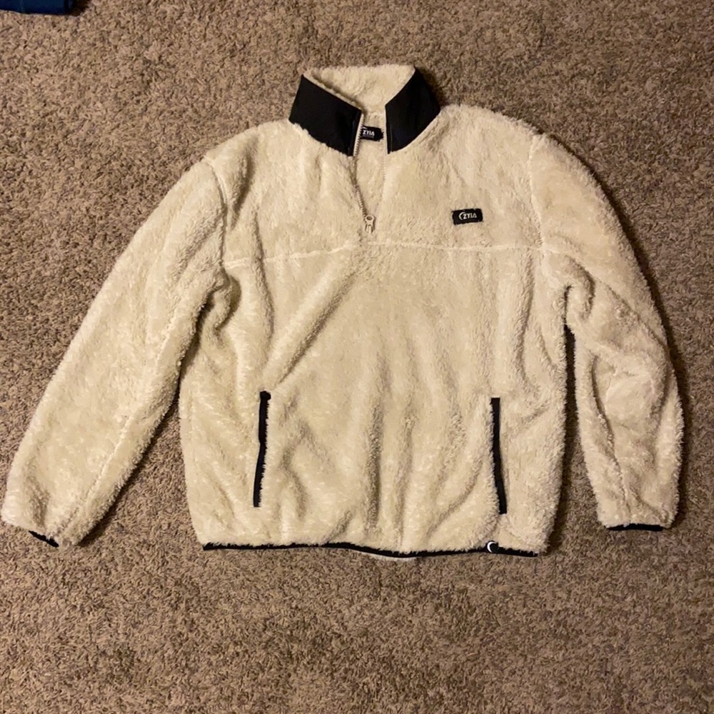 Teddy 1/4 zip pocket pullover